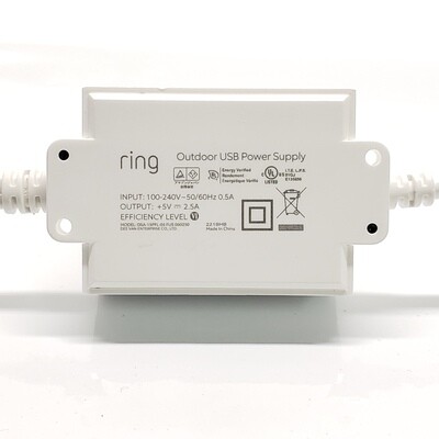 Ring Indoor/Outdoor Power Adapter (Micro USB) DSA-15PFL-05 - New