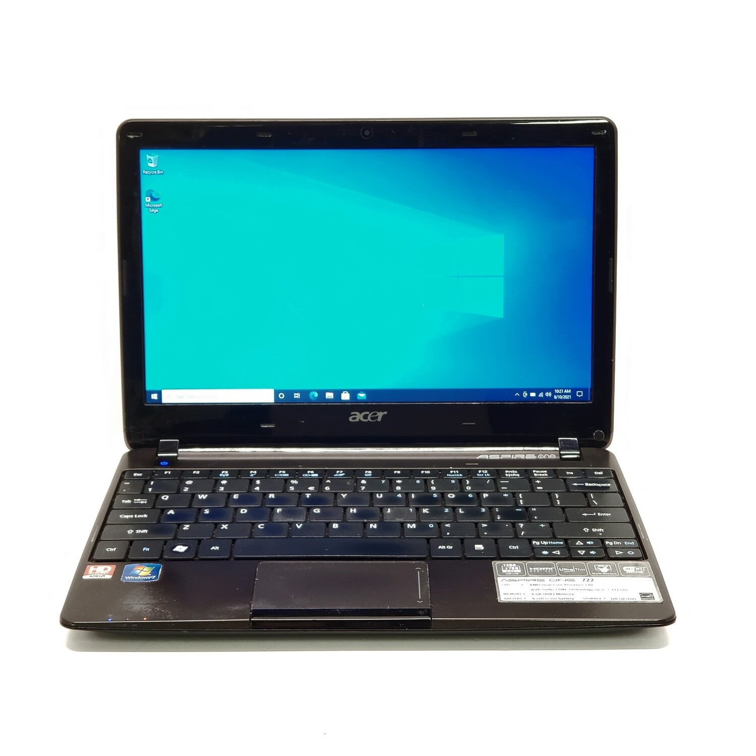 Acer Aspire One 722 11.6" Laptop 120GB SSD - Refurbished
