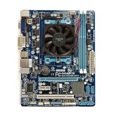 Gigabyte GA-A55M-DS2 Motherboard w/ AMD A4 3400 CPU & Fan - Used