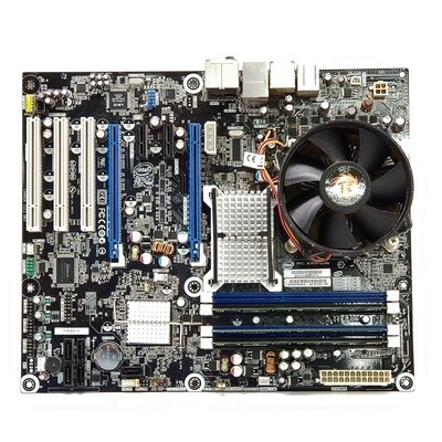 Intel Desktop Board DP45SG Motherboard w/ Intel Core 2 Duo CPU, 3 GB RAM, and Heatsink Fan - Used