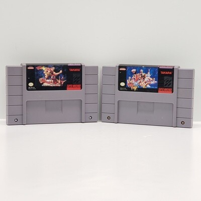 Fatal Fury & Fatal Fury 2 Video Game for SNES Super Nintendo - Used