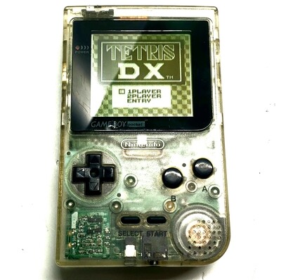 Clear Game Boy Pocket Handheld Console - Used