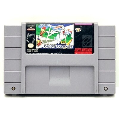 Bugs Bunny Rabbit Rampage Video Game for SNES Super Nintendo - Used