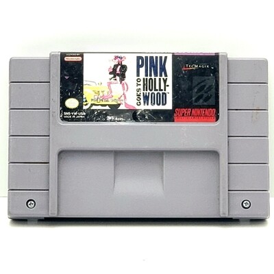 Pink Goes to Hollywood Video Game for SNES Super Nintendo - Used