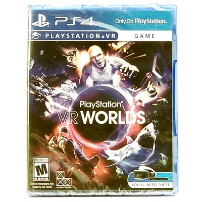 VR Worlds Video Game for PS4 - Sealed - New