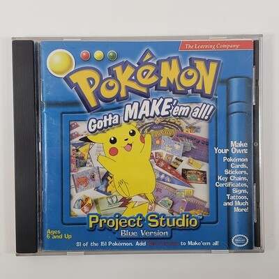 Pokemon Gotta Make'em All Project Studio BLUE Version Video Game for PC - CIB - Used