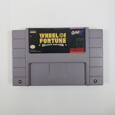 Wheel of Fortune Deluxe Edition Video Game for SNES Super Nintendo - Used