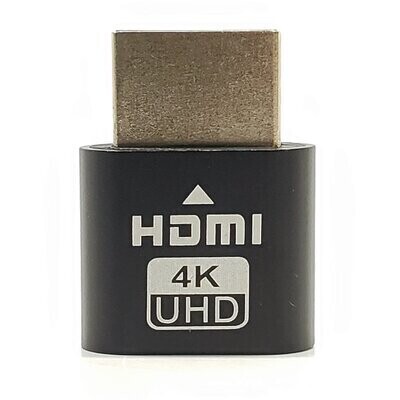 HDMI Virtual Display Adapter Dummy Plug Headless 4k