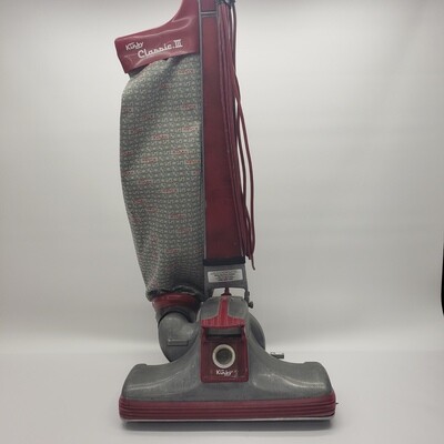 Vintage Kirby Classic III 2-CB Upright Vacuum w/ Accessories & Instructions, Red/Silver - Used