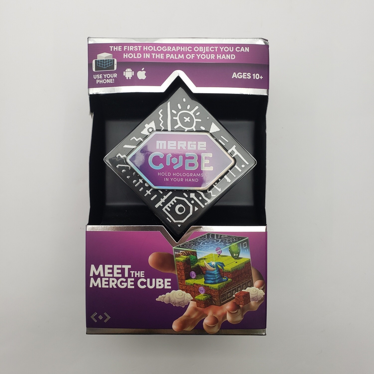Merge Cube: Hold Holograms in Your Hand, Virtual Game Toy for Android and  Apple Phones - New