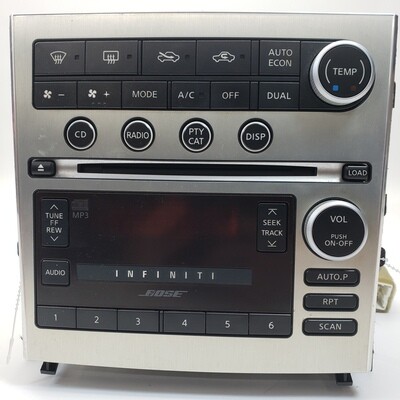 Infiniti G35 2005, 2006, 2007 Bose Radio 6 Disc CD Changer - Used