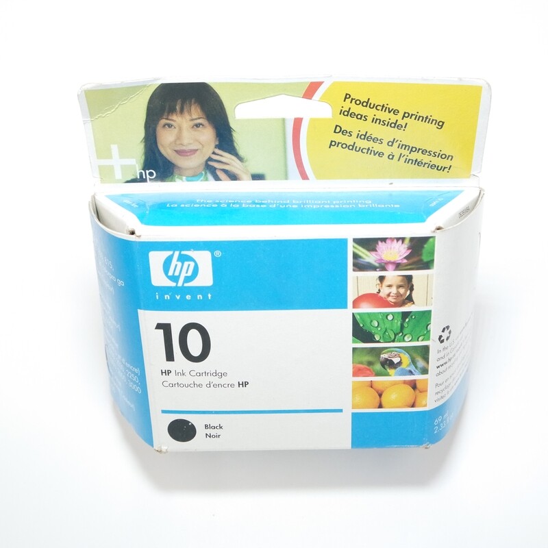 HP 10 Black Inkjet Print Cartridge, Expired - New