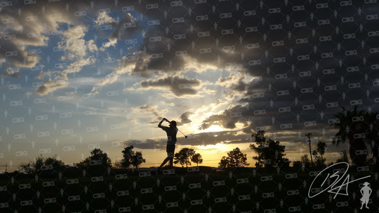 Golf Swing Silhouette Digital