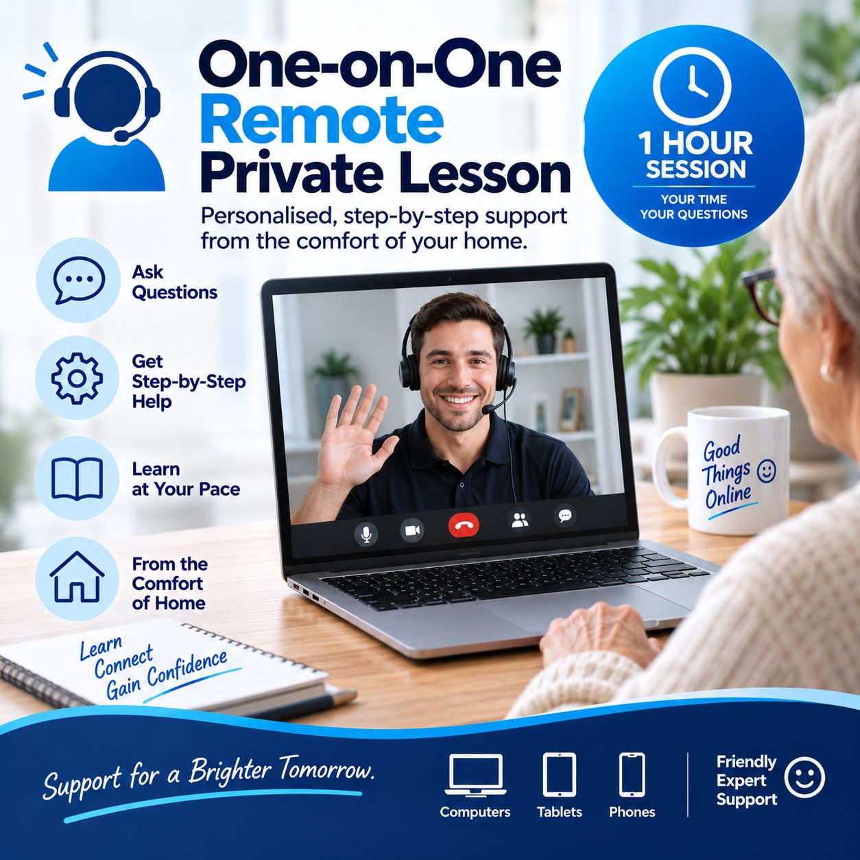 One-on-One Private lesson (1 hour) - Remote