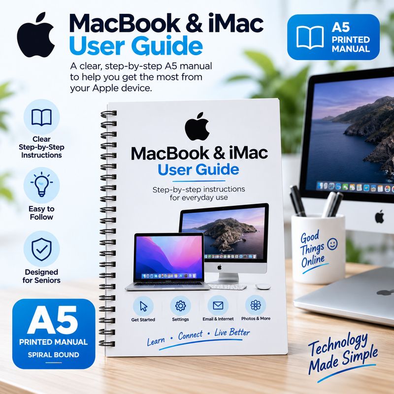 A5 Manual to accompany a MacBook / iMac