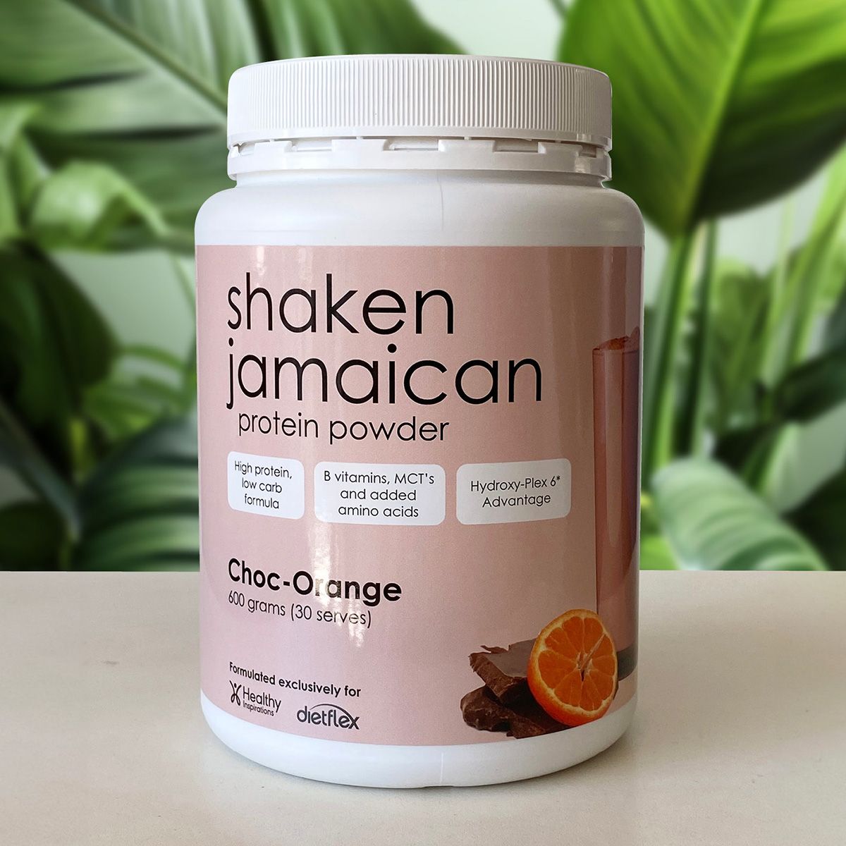 Low carb protein powder Shaken Jamaican - Choc-Orange