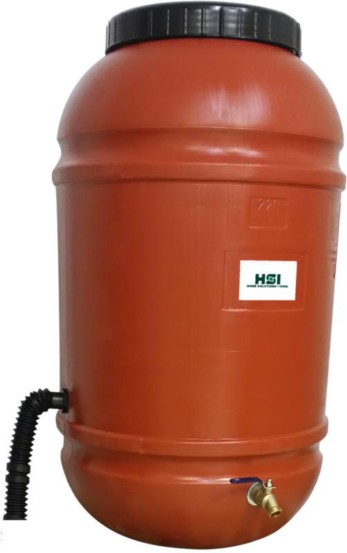 Rain Barrel Terra Cotta with internal overflow