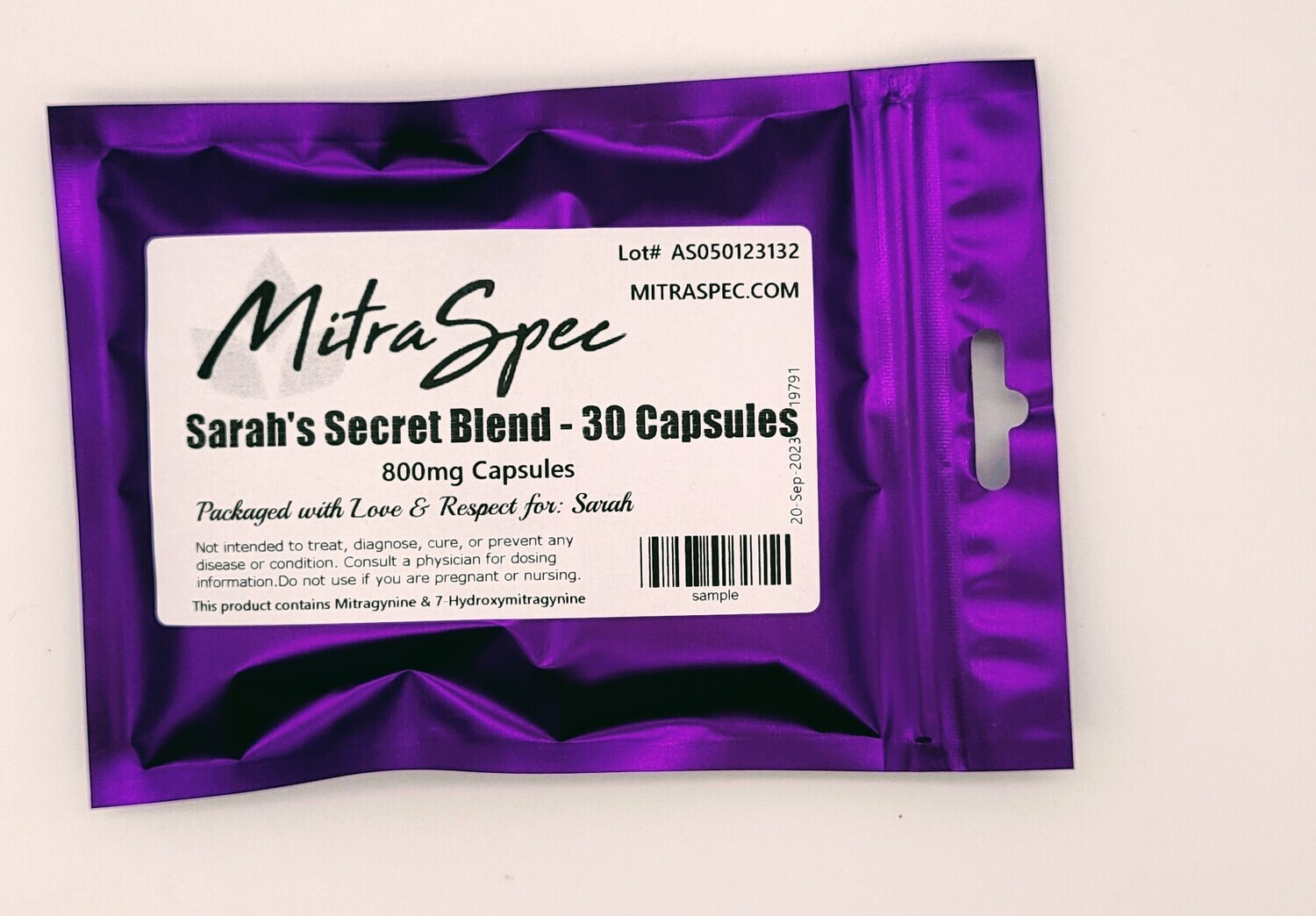 Sarah's Secret Blend Kratom - 30 Capsules