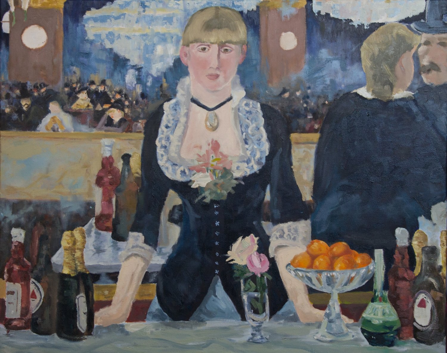 REpro of Manet's Bar at the Folies Berger