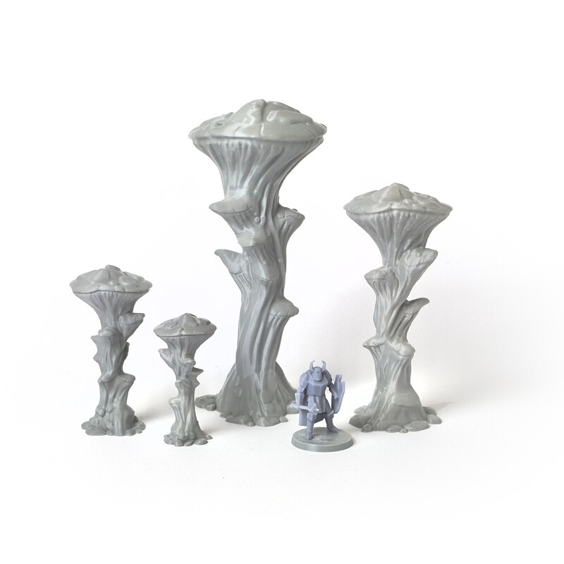 Tall Doomcap Shrooms, Set of 4