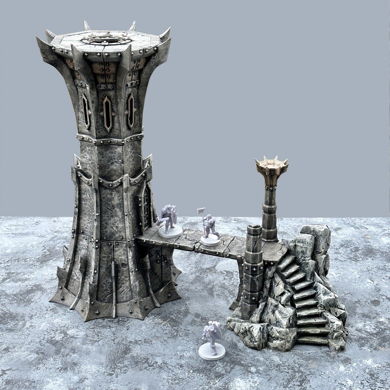 Sorcerer&#39;s Tower with Rocky Stairs