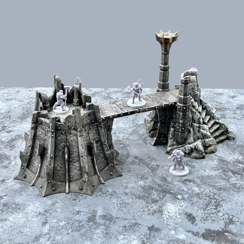 Sorcerer&#39;s Ruined Tower with Rocky Stairs