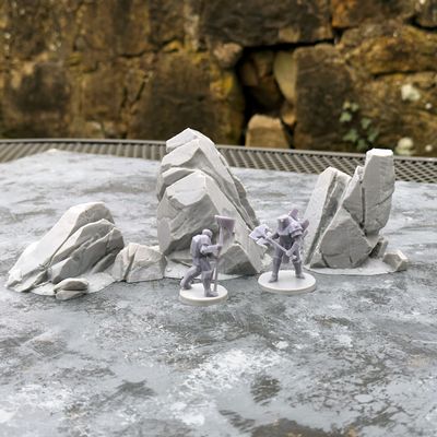 Mid Sized Rocks - 28mm Scale
