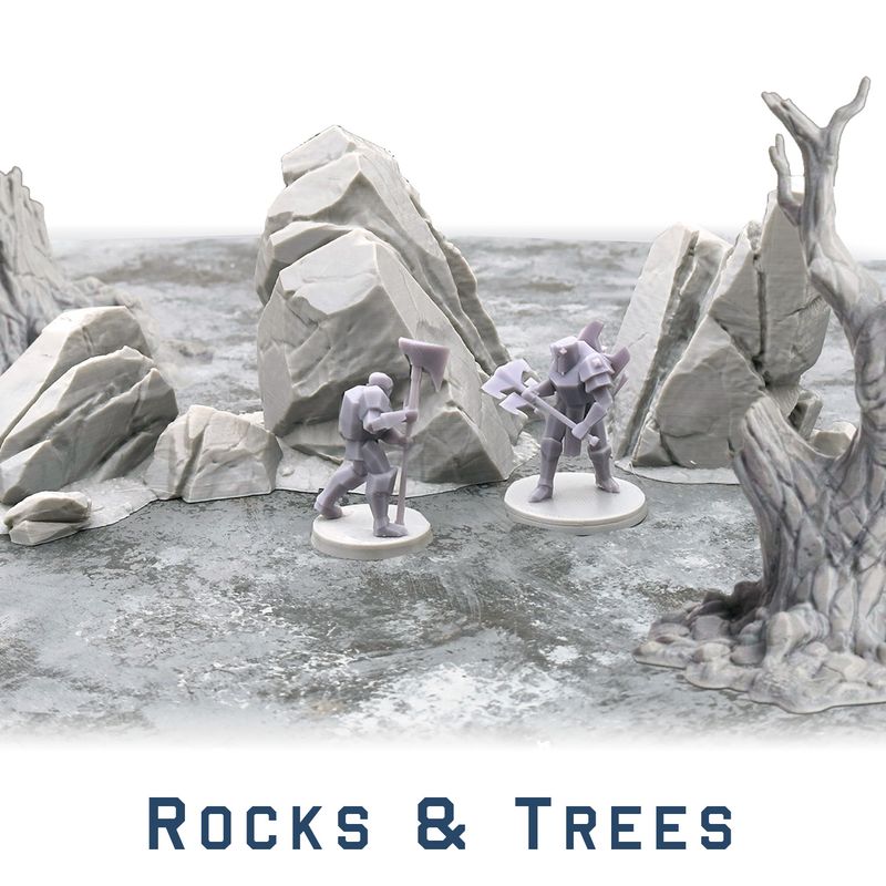 Rocks and Trees 28mm Scale