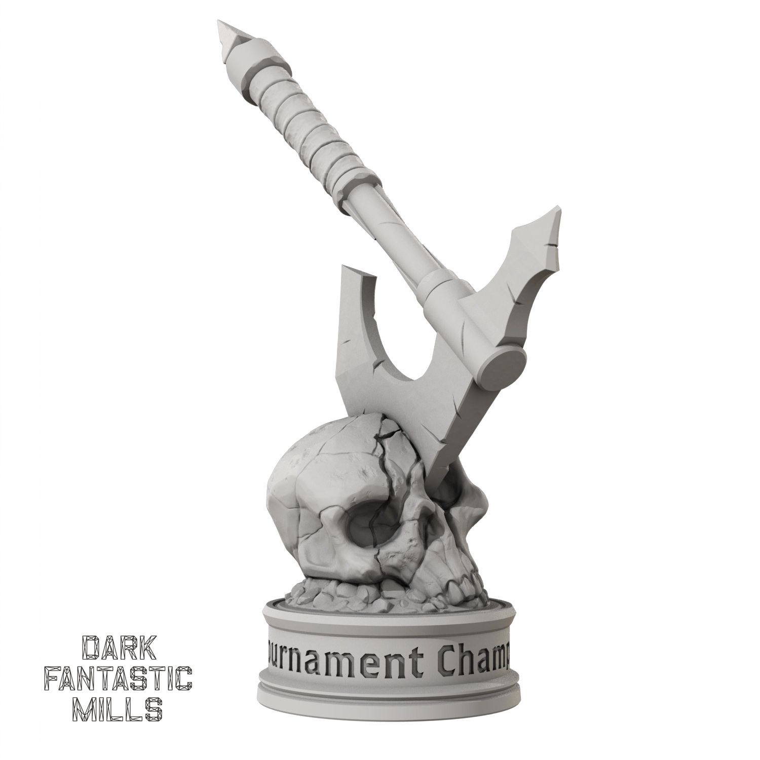 Axe Skull Trophy STL Files