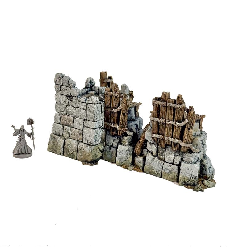 Jagerholm Ruined Wall Tower with Wall 28mm
