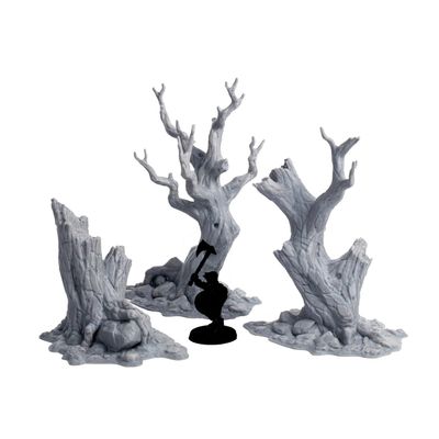 Forest Dark Dead Trees Set - 28mm Scale