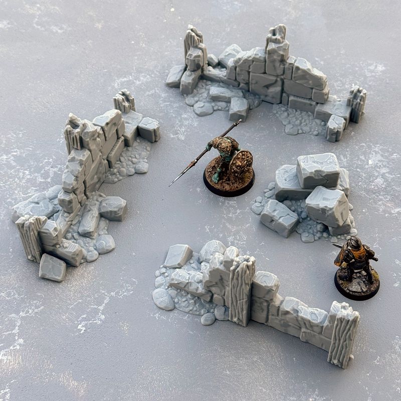 Ruined Walls &amp; Rubble Set