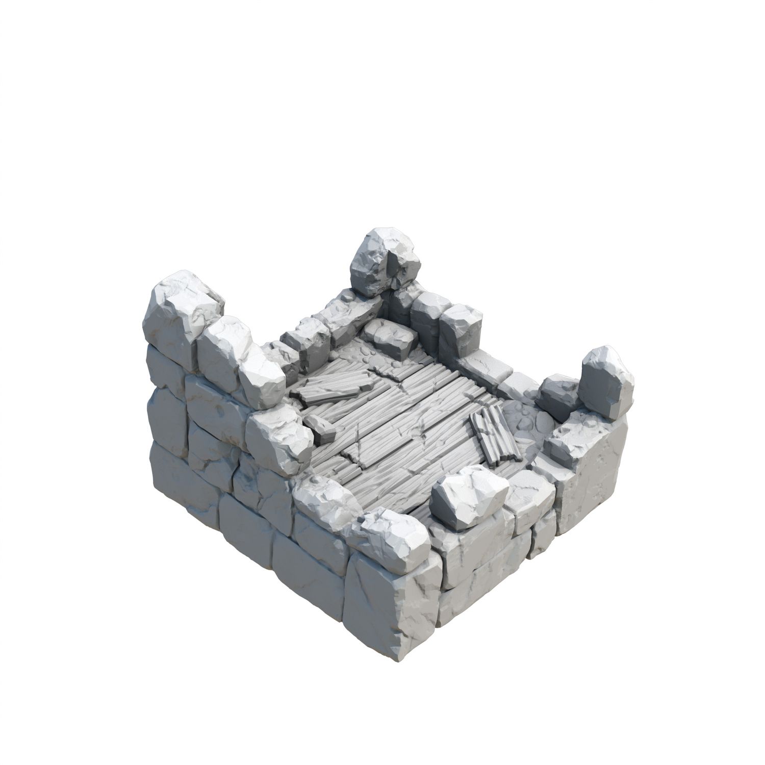 Jagerholm Ruined Corner Wall Tower Topper
