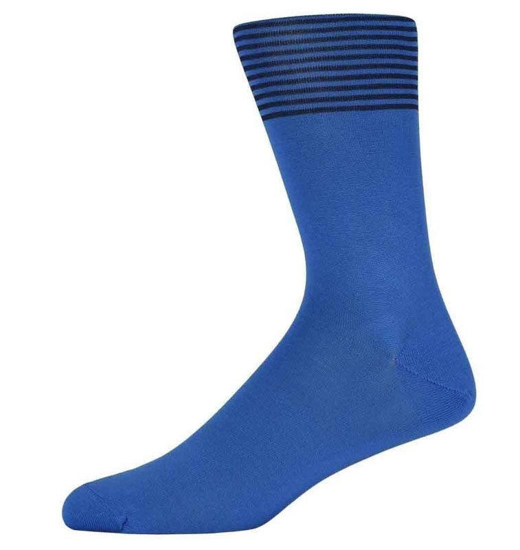 Bren Blue and Black Striped Socks