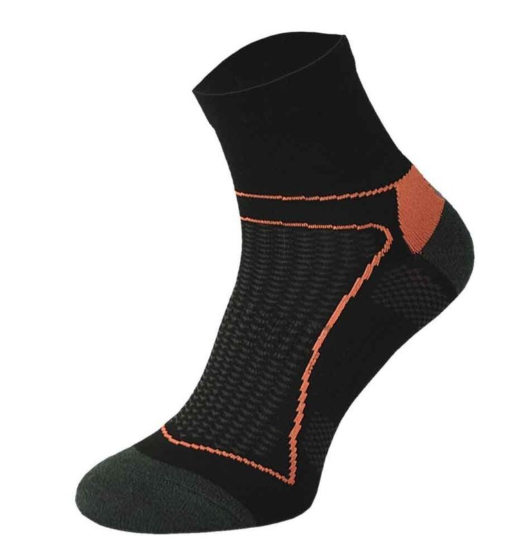 Black and Orange Cycling Socks