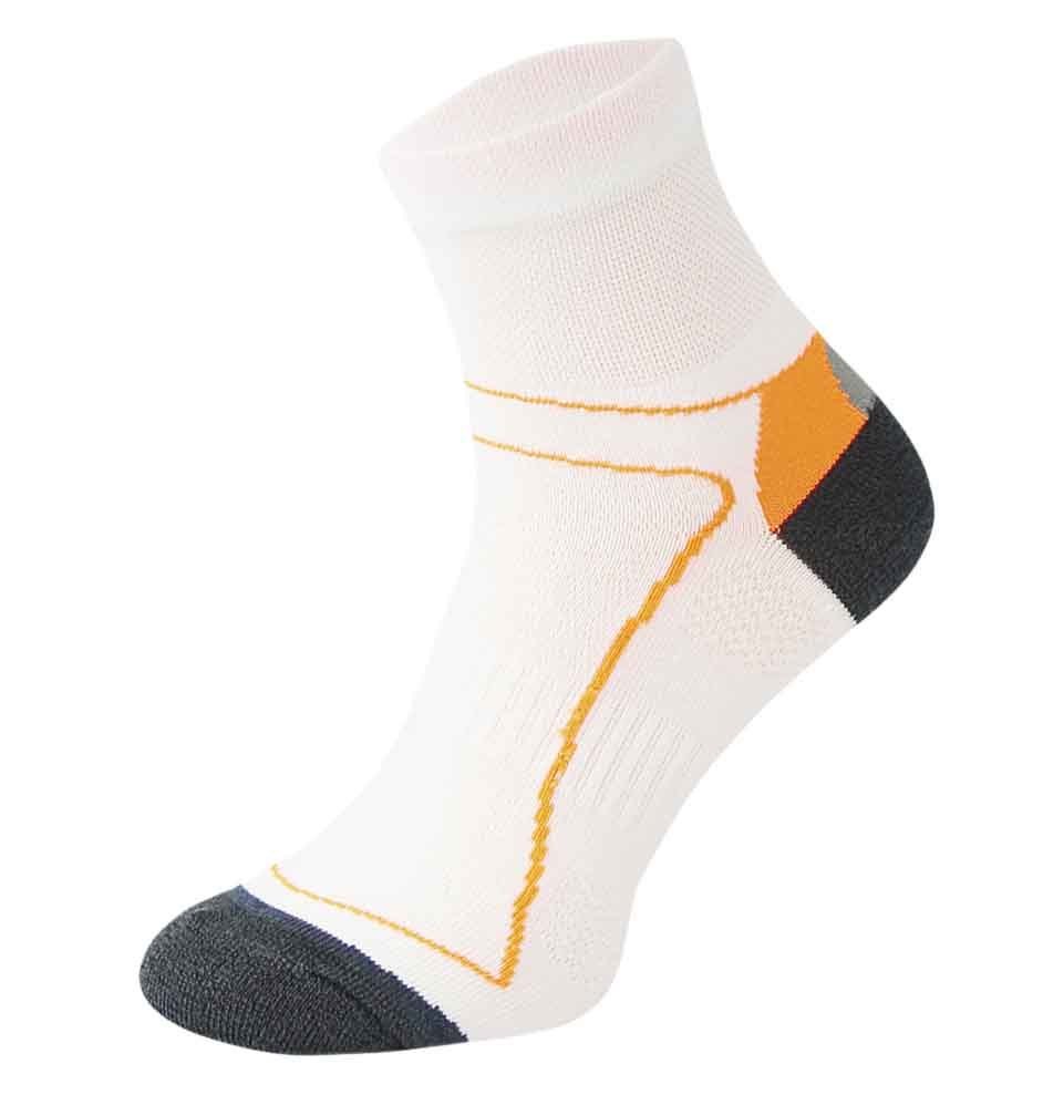 White and Orange Cycling Socks