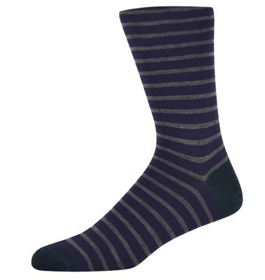 Ben Purple and Grey Striped Socks