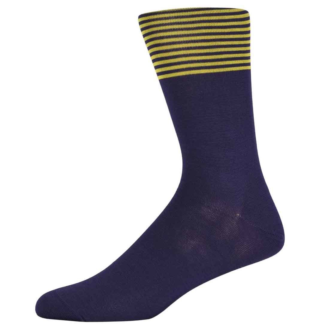 Bren Purple and Yellow Striped Socks