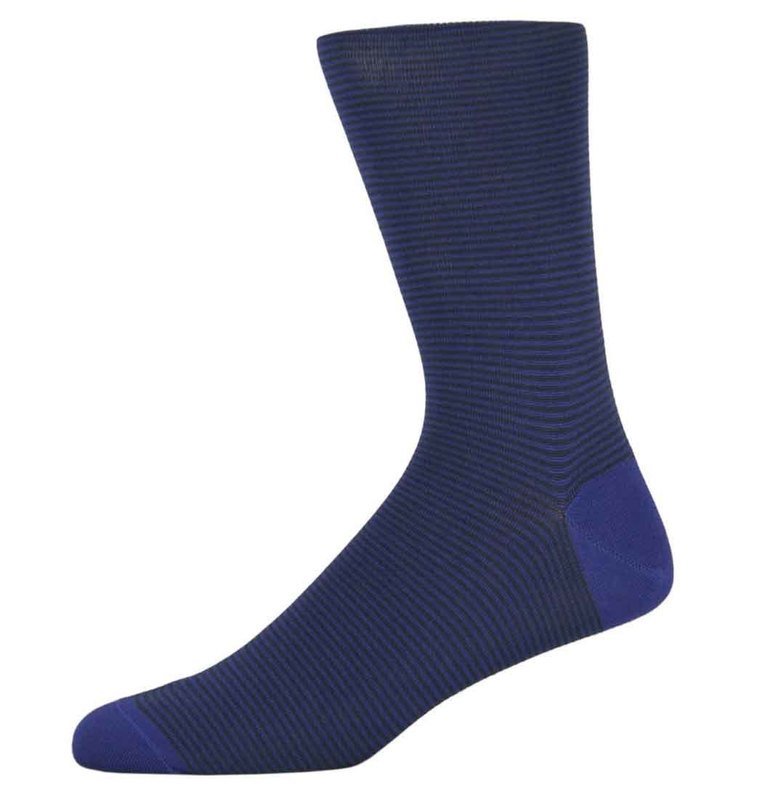 James Blue Fine Striped Socks