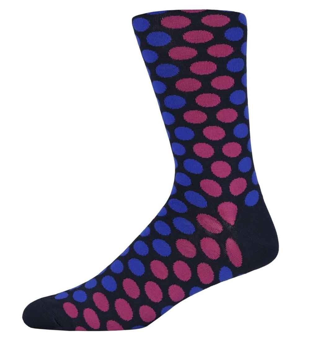 Jamie Blue and Pink spotty socks