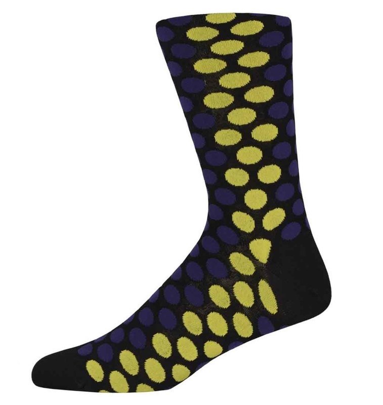 Jamie Yellow and Purple spotty socks