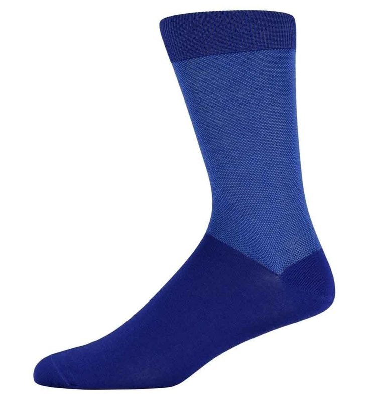 Richard Royal Blue birdseye top & tail socks