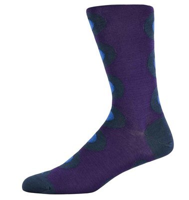 Robert Maroon and Blue spotty socks
