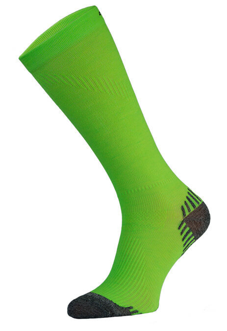 Neon Green Long Running Compression Socks