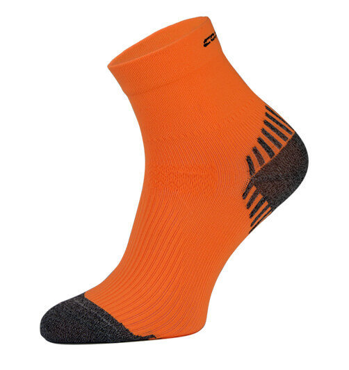 Neon Orange Compression Running Socks