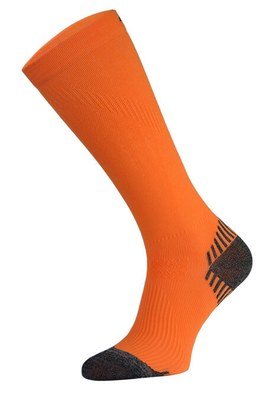 Neon Orange Long Running Compression Socks