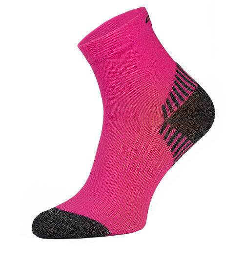 Neon Pink Compression Running Socks