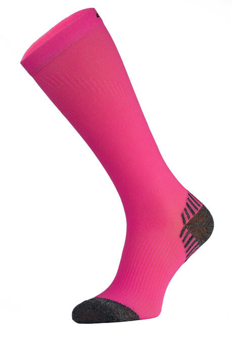 Neon Pink Long Running Compression Socks
