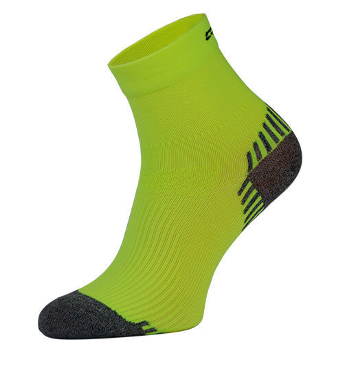 Neon Yellow Compression Running Socks