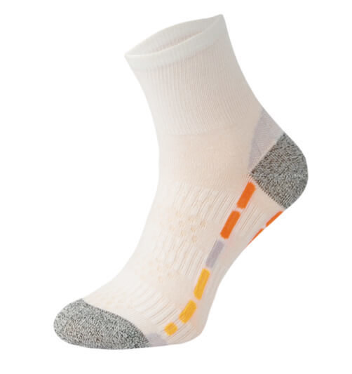 White with Orange and Grey Running Socks